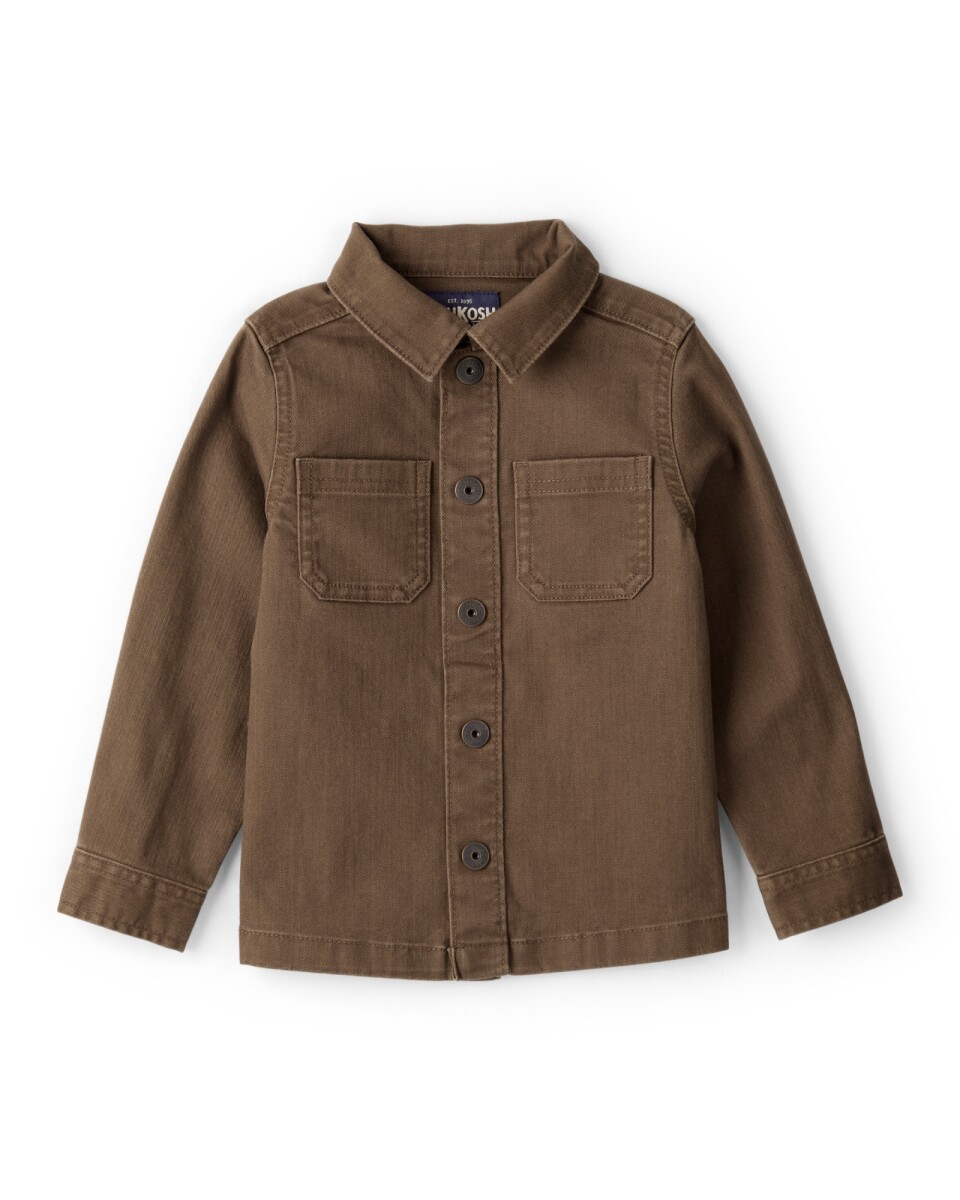 Camisa de algodón, marrón 