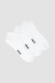 Pack x 3 medias cortas de algodón lisas Blanco