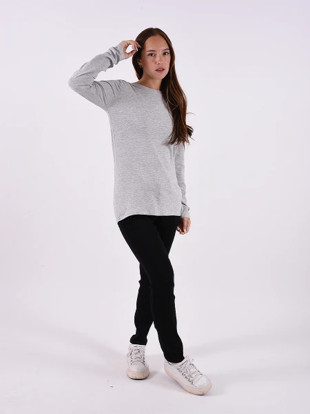 REMERA BÁSICA LIZ GRIS CLARO