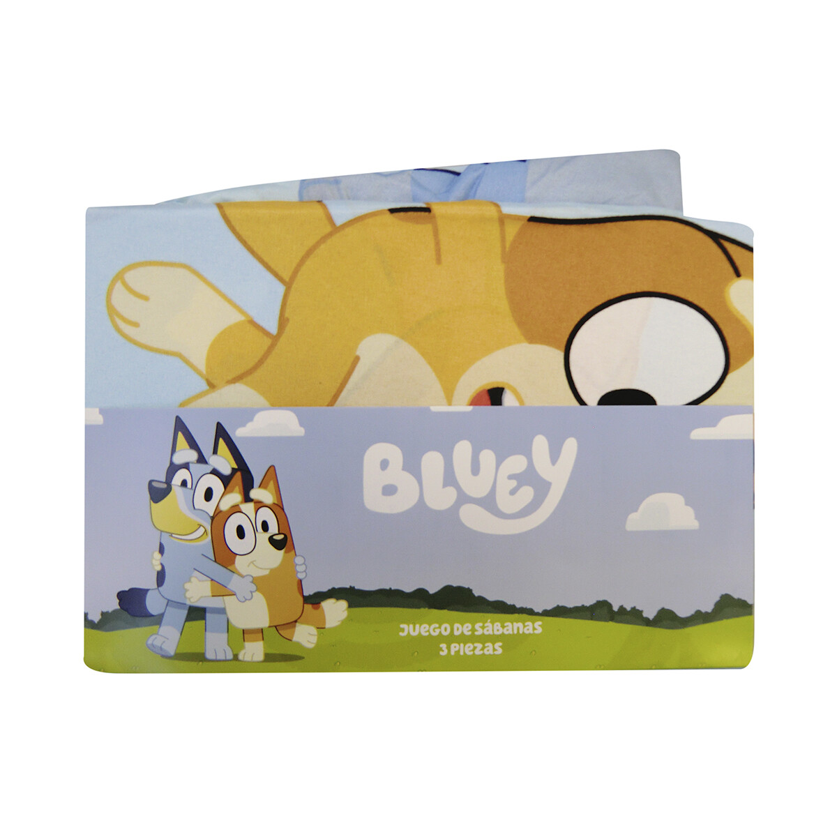 Juego Sábanas Infantil Bluey 1 Plaza 100% Microfibra - CELESTE CLARO 