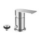 Griferia Bidet Monocomando Satinado Cepillado Linea Salemi
