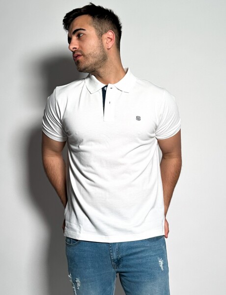 Remera polo pique lisa Lux Blanco