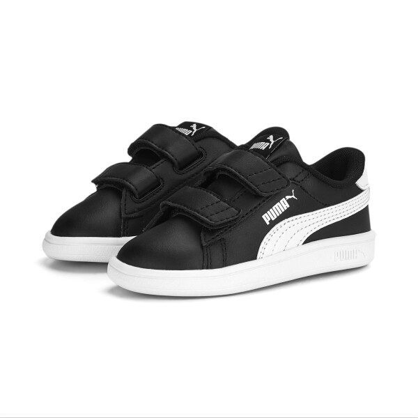 Championes Puma Smash 3.0 de Niños - 392034 03 Negro-blanco