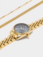 Set De Reloj Con Pulseras dorado