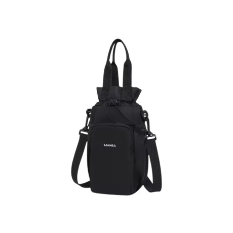 Bolso Porta Botellas con Asa y Bolsillos de Viaje Negro