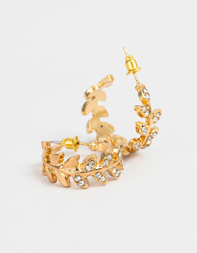 Aros Argollas Con strass Argollas Con Strass - Dorado
