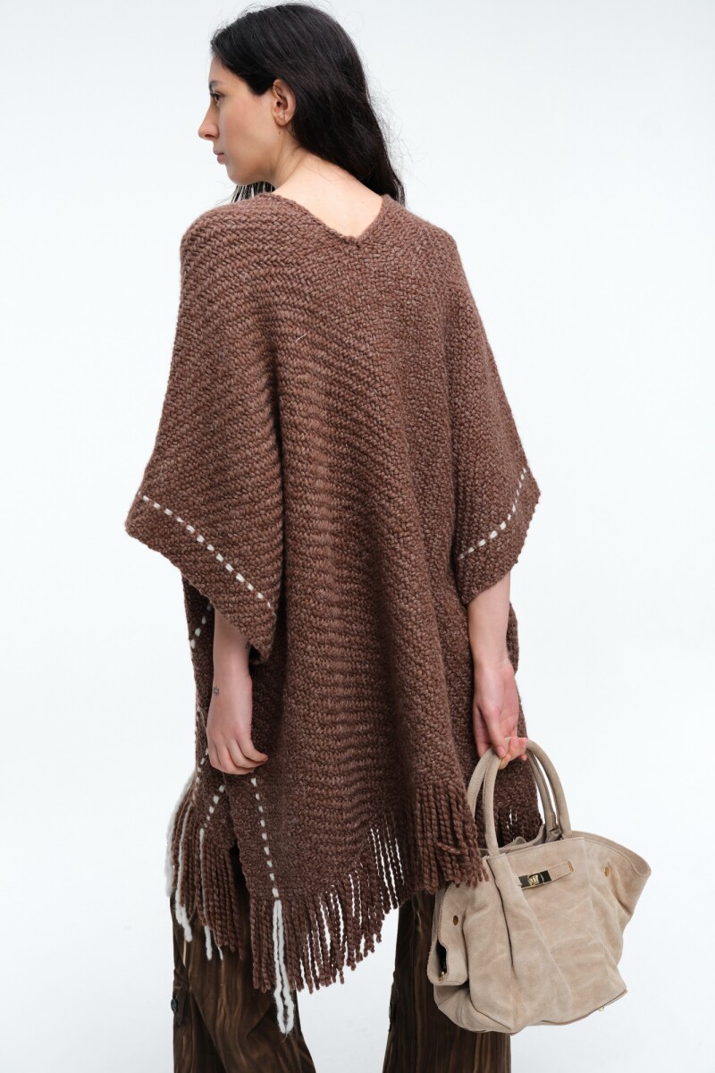 PONCHO SIN MANGAS Marron