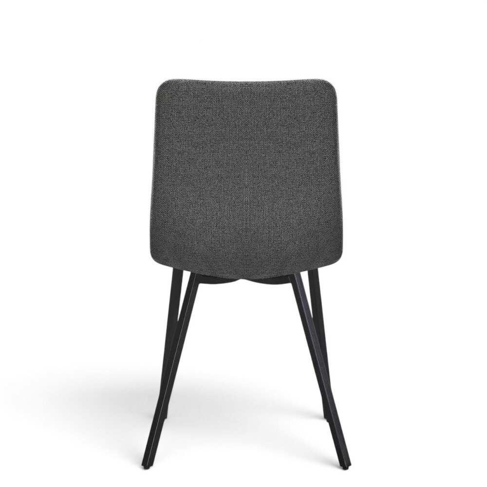 JUEGO DE COMEDOR MESA REDONDA BLANCA CON BASE CENTRAL CIRCULAR + 4 SILLAS TAPIZADAS SILLAS GRIS