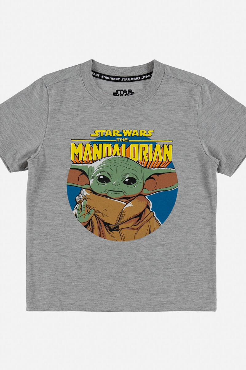 T-shirt de niño Mandalorian GRIS MELANGE