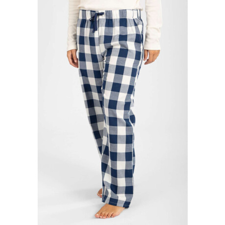 Pantalon mujer franela Azul