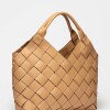 Shopper Rivera en efecto cuero graneado Camel