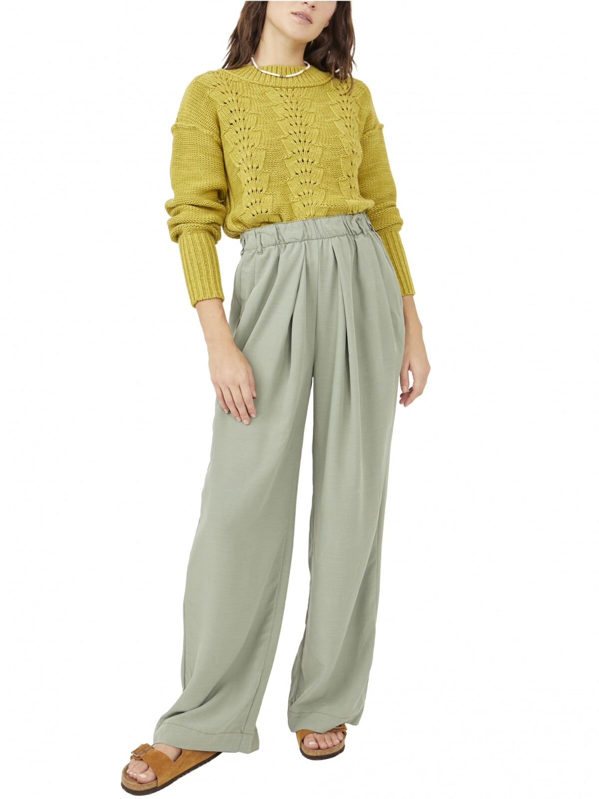 Nothin to say pleated trouser VERDE