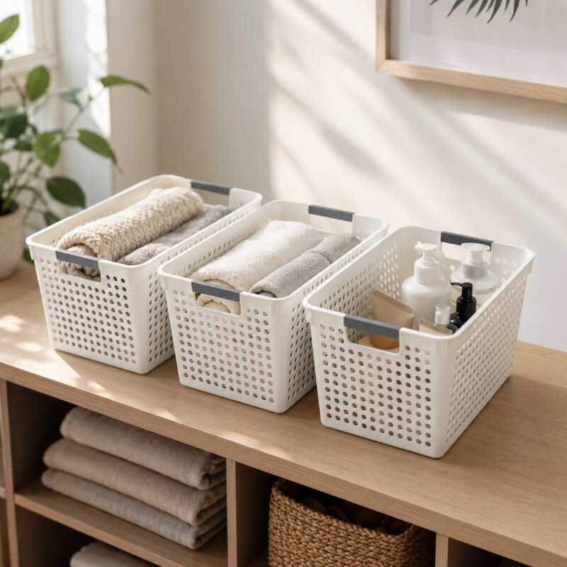 Set x3 Cesto calado G 36 x 26 x 22 BLANCO