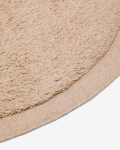 Alfombra redonda Marely de lana beige Ø 200 cm