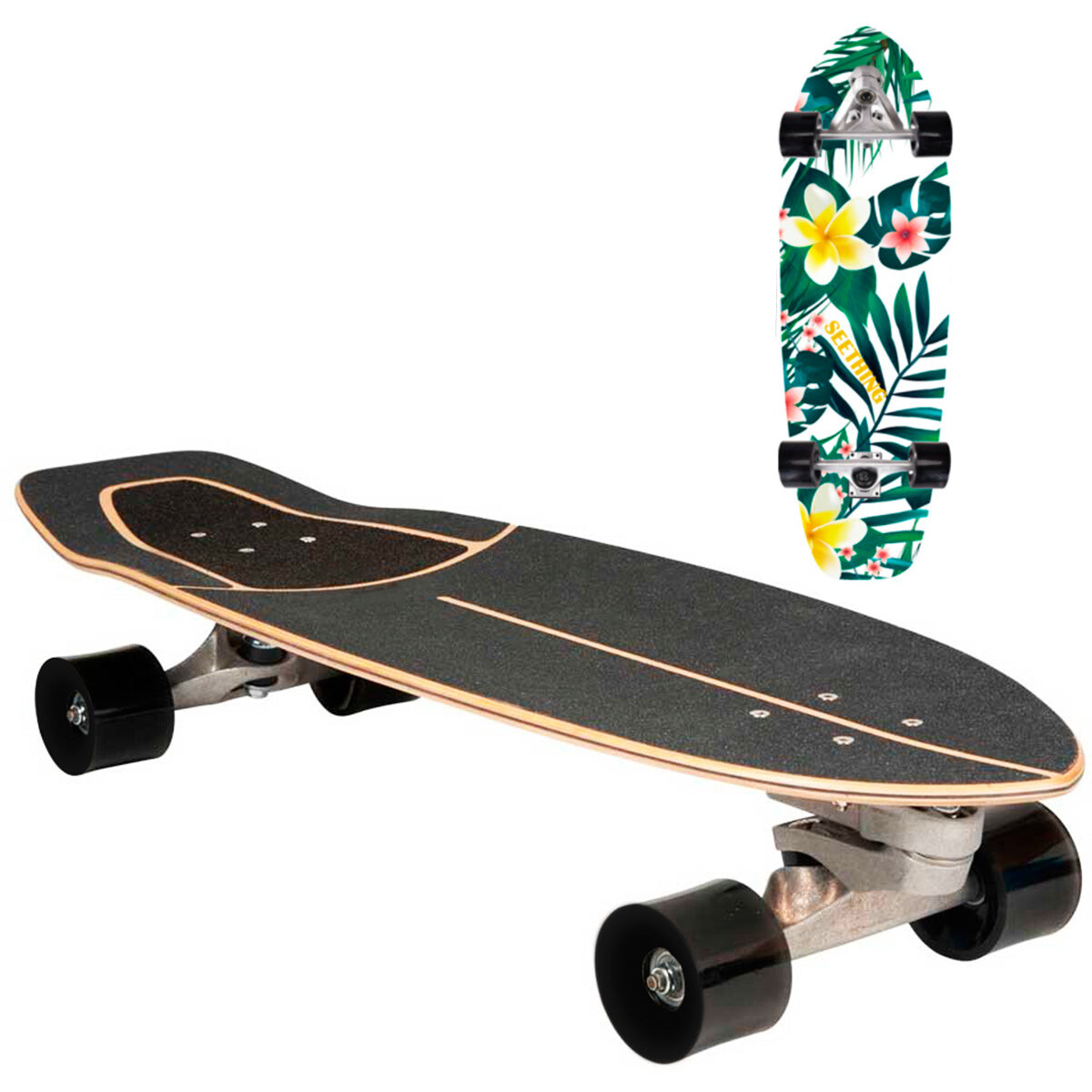 Skate Patineta Longboard Carver Surfskate Con Lija 