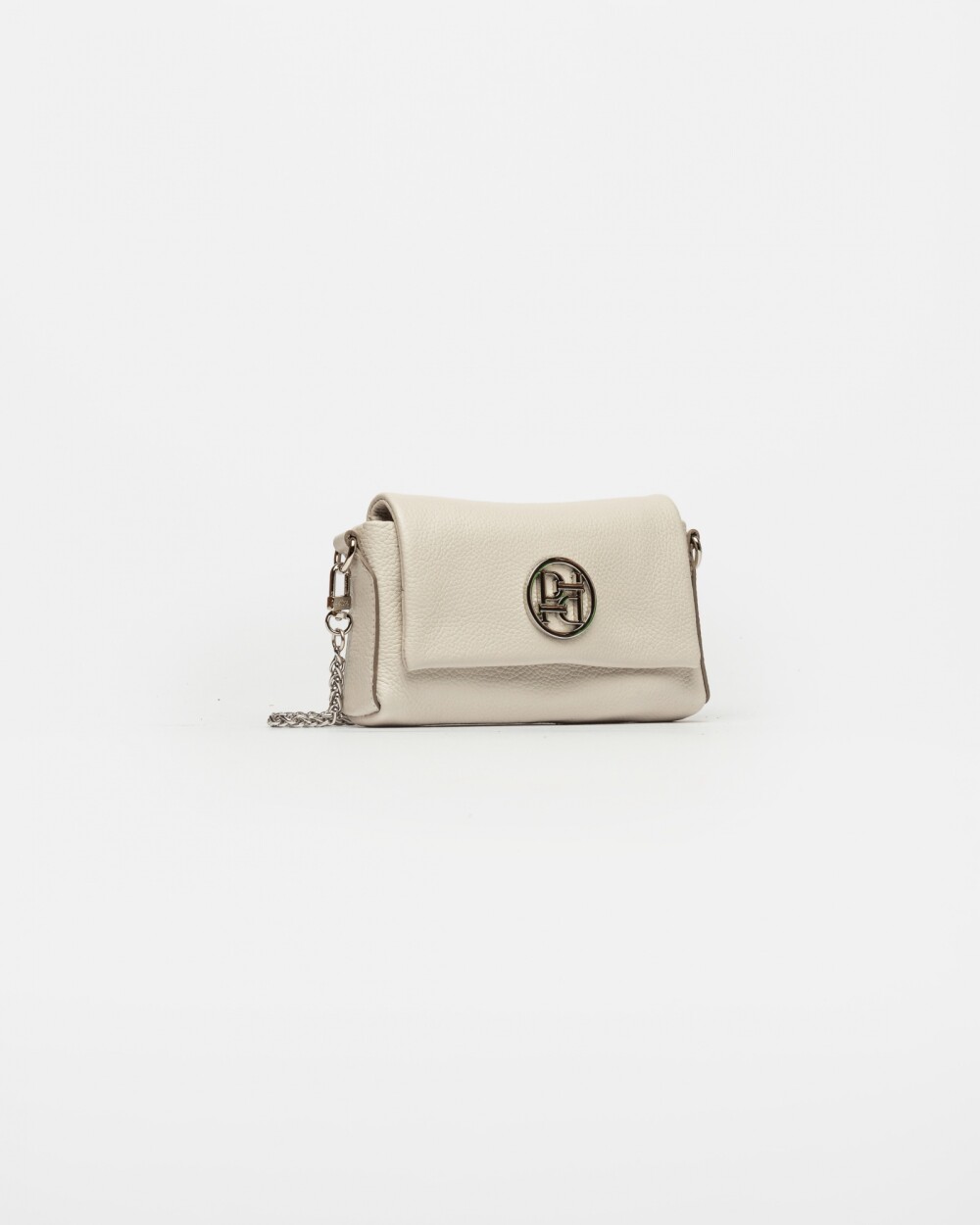 Mini Bag Bloom En Cuero Graneado Natural