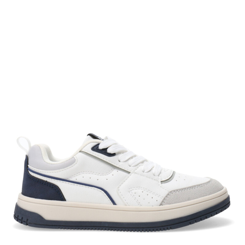 Championes de Niño Croco Kids Alquezar Blanco - Azul Marino