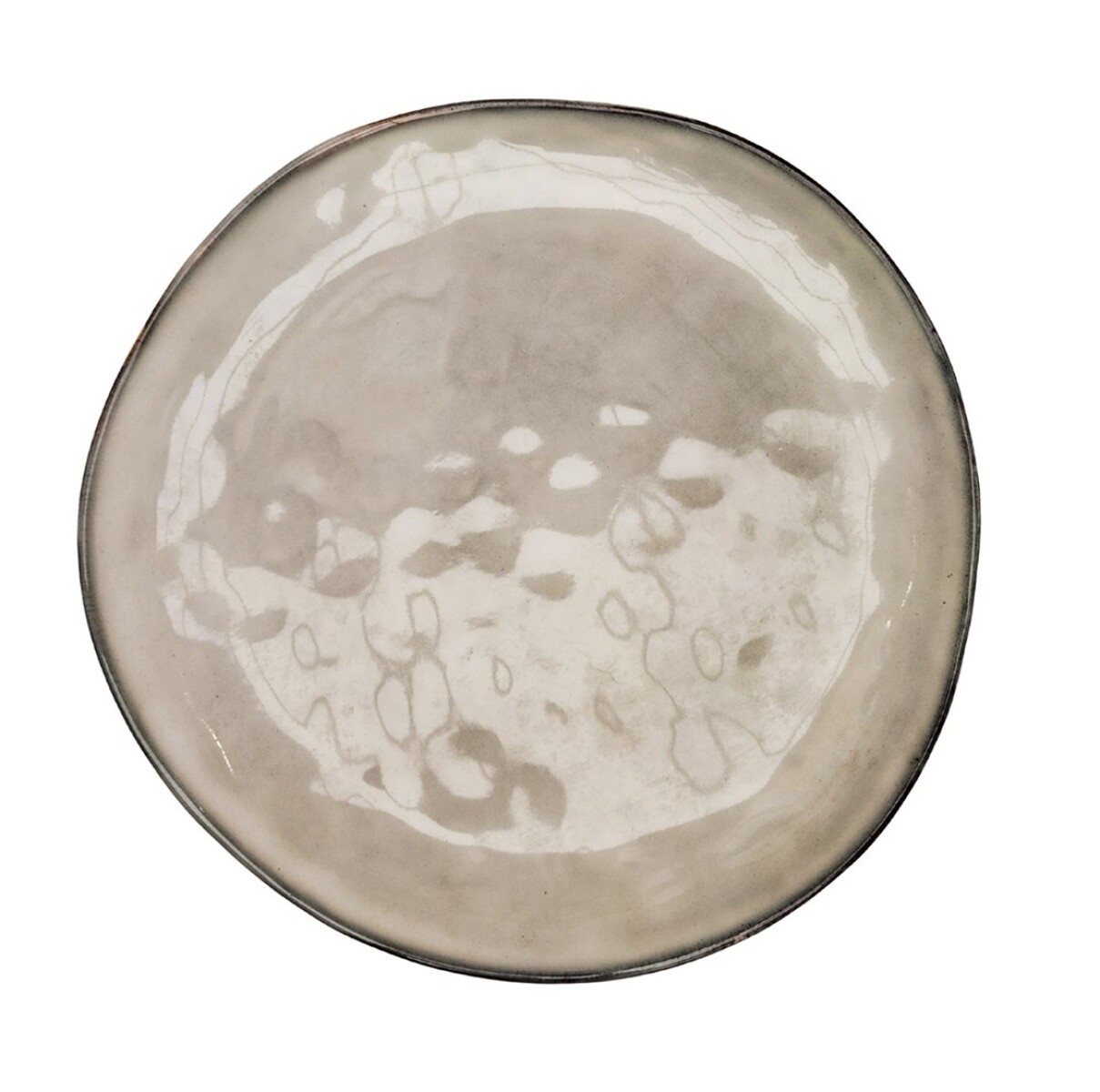 Plato Mesa Cerámica D29Cm Glazed Gris Concentrado 