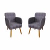 Pack x2 Sillón poltrona 1 cuerpo Lumax Maya nórdico de tela Gris