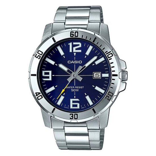 Reloj CASIO MTPVD01D-2BVUDF Cuero Azul Esfera 44mm 0