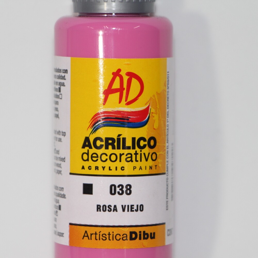 PINTURA ACRILICA ARTISTICA DIBU 60 ML. DIFERENTES COLORES COLOR ROSA VIEJO 038