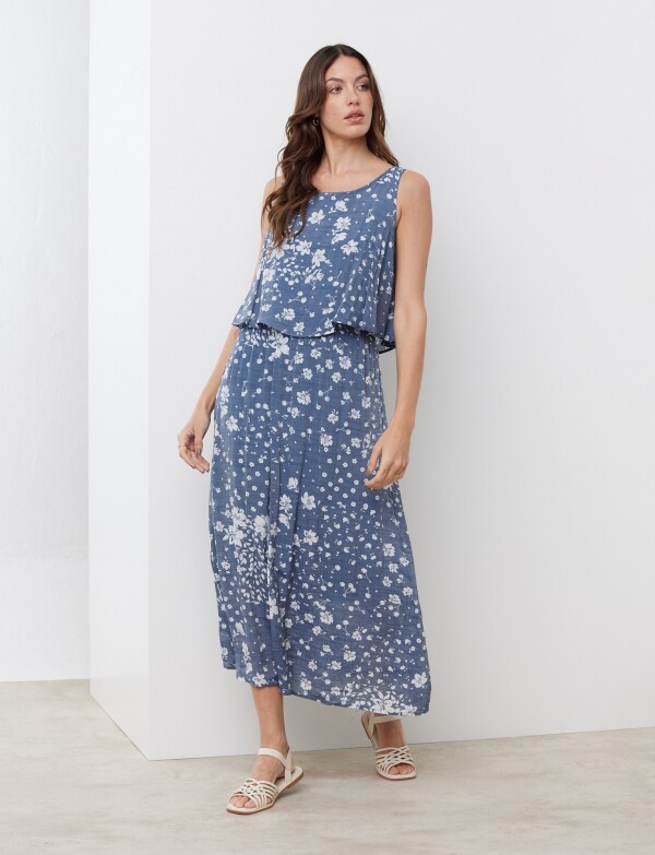 Vestido Maxi AZUL/BLANCO