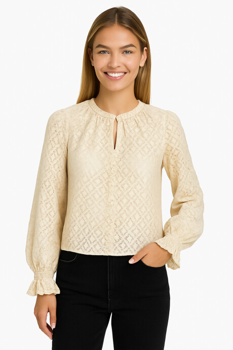 Blusa Florici Beige Claro