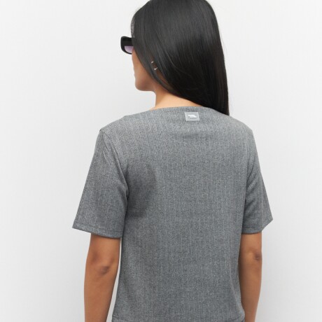 REMERA MORENA Gris Osc Melange