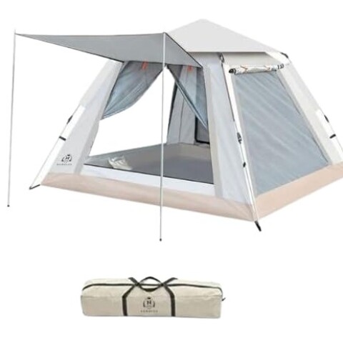 Carpa con Avance Liviana Impermeable Ventilada Capacidad 2 a 3 personas Beige