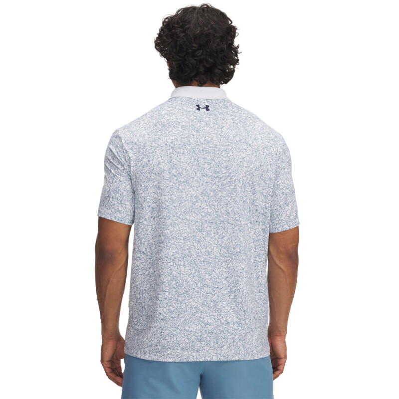 UA Matchplay Printed Polo-BLU WHT-110