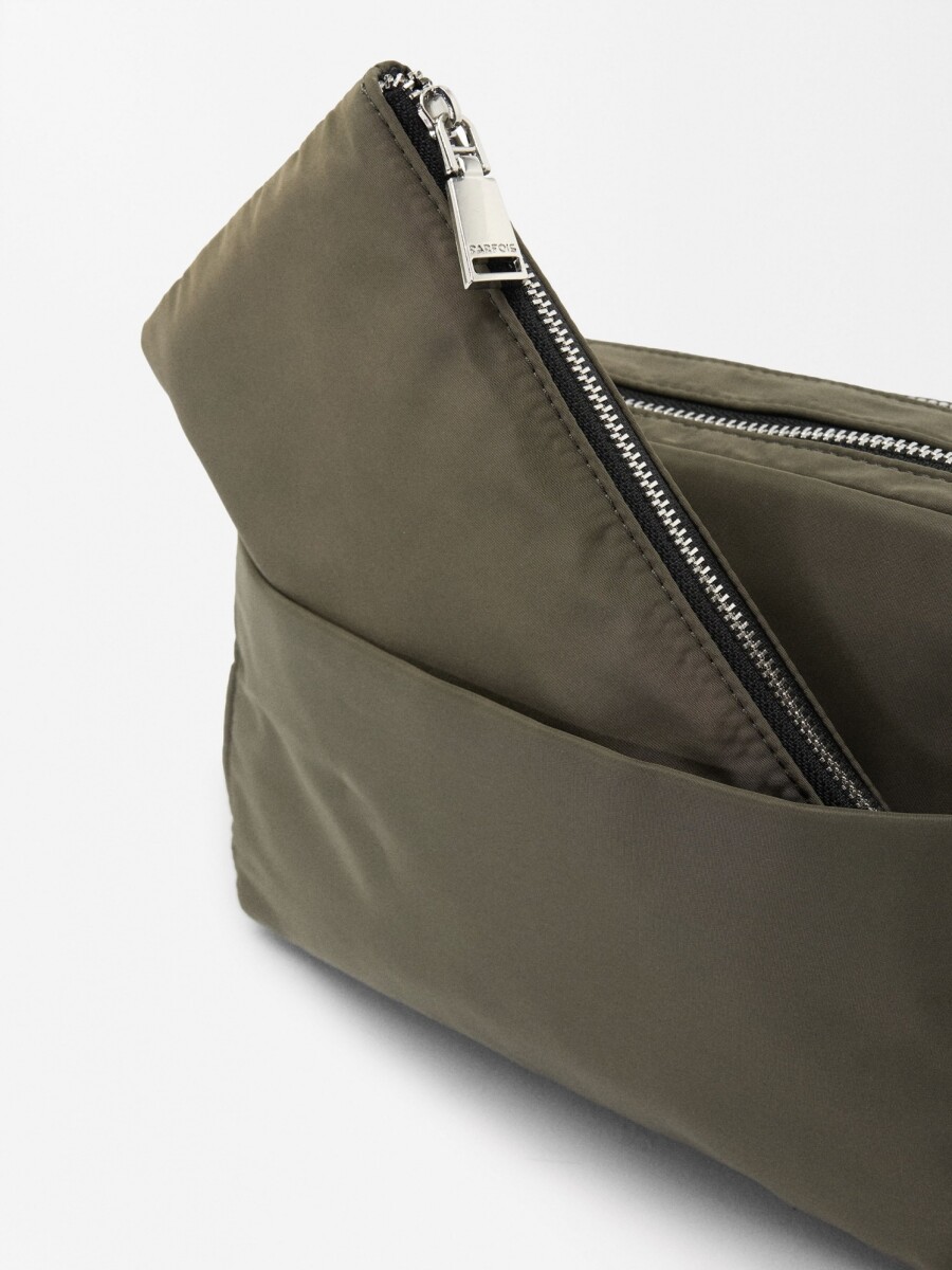 Bolso Bandolera Con Bolso Extraíble caqui
