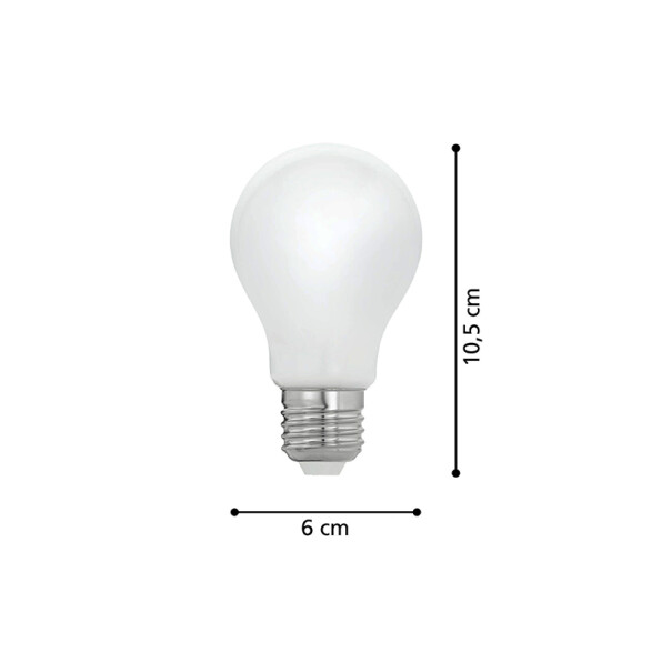 Lámpara LED bulbo opal A60 9W E27 cálida 1055Lm EG5246