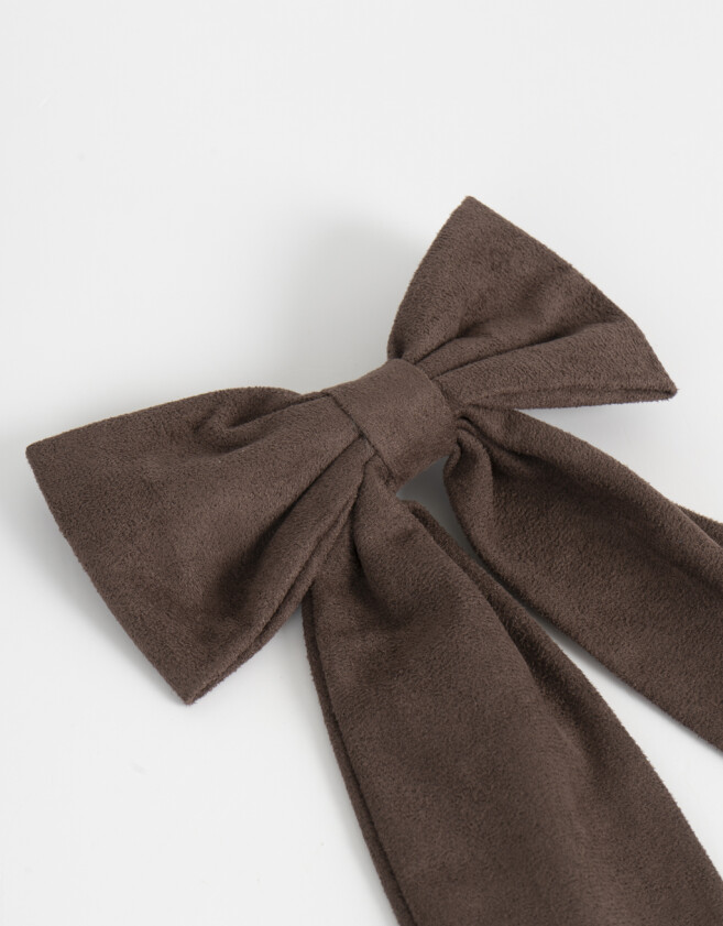 Hebillas Francesas Suede Hebilla Francesa Moño - Marron Medio