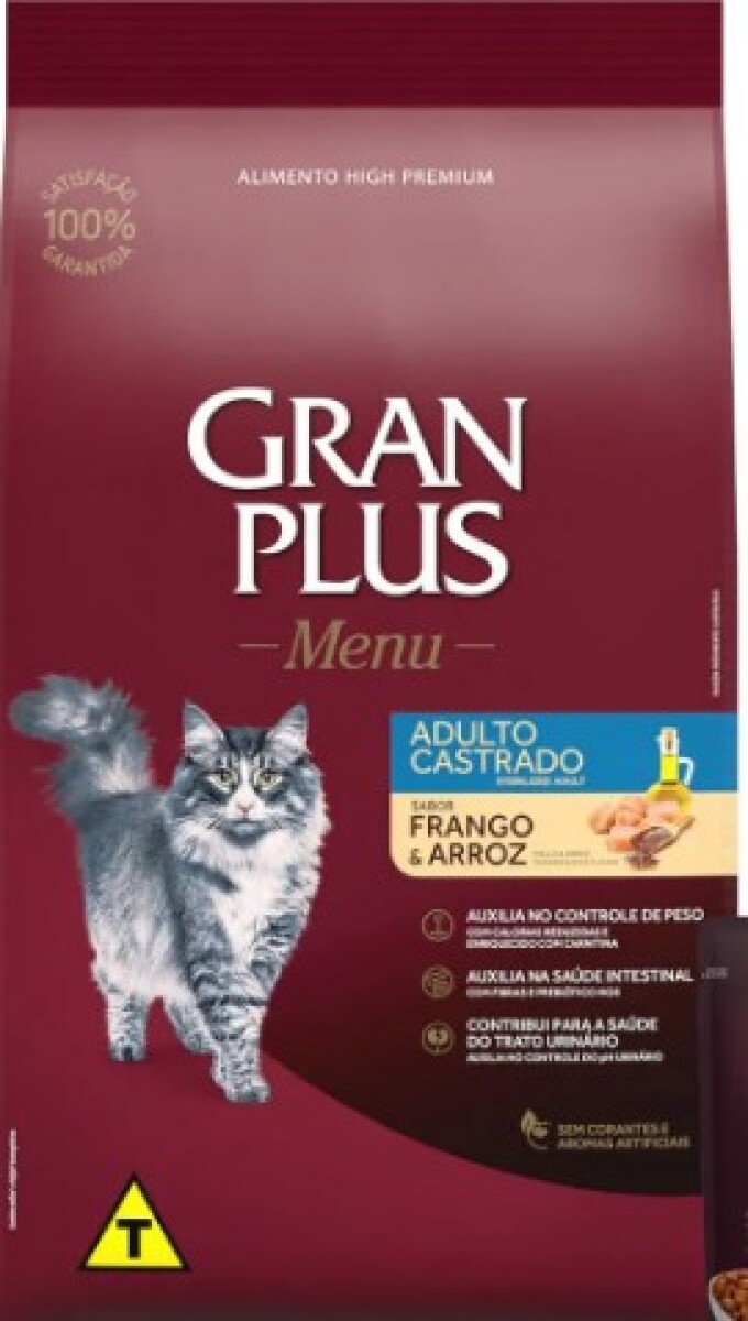 GRANPLUS GATO ADULTO CASTRADO SABOR POLLO & ARROZ SC 10,1KG 