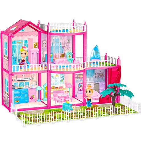 Casita De Muñecas 146pcs C/ Jardín + Muebles Mascotas Casita De Muñecas 146pcs C/ Jardín + Muebles Mascotas