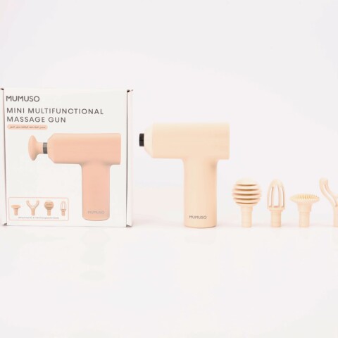 MINI PISTOLA DE MASAJE MULTIFUNCIONAL (BEIGE) MINI PISTOLA DE MASAJE MULTIFUNCIONAL (BEIGE)