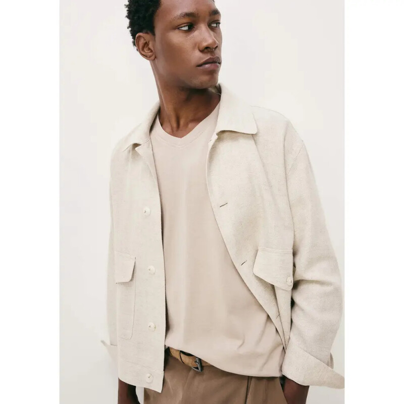 CAMISETA MM MASC MARROM CLARO