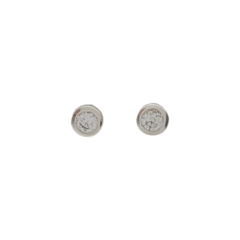Caravanas Punto de Luz-Plata 925-Piedra Zirconia-CA3042 conpiedra