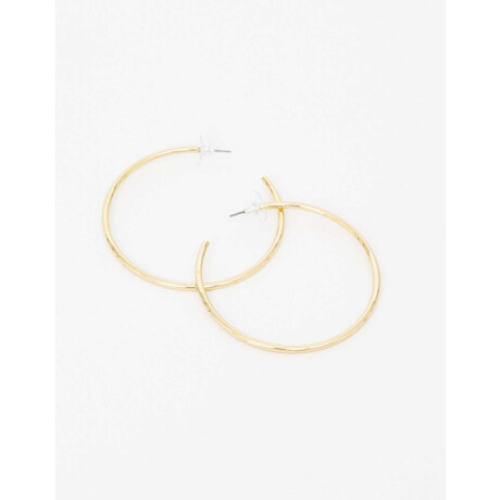 Aros Argollas Metal Delgado Dorado