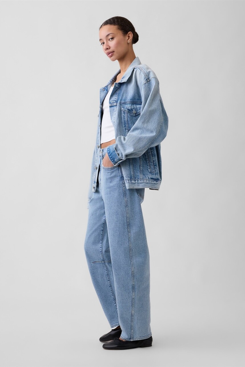 Jean Barrel Mujer Light Wash