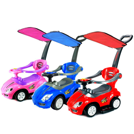 Buggy Con Guía y Capota 4 En 1 Musical Bebés Niños Rojo