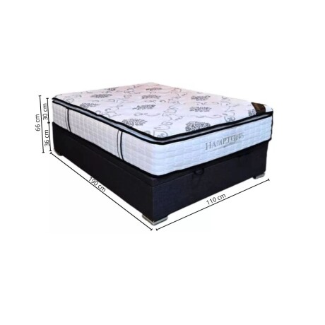 Sommier Plaza Y Media Hamptons Hybrid Bronze Box Baul Sommier Plaza Y Media Hamptons Hybrid Bronze Box Baul