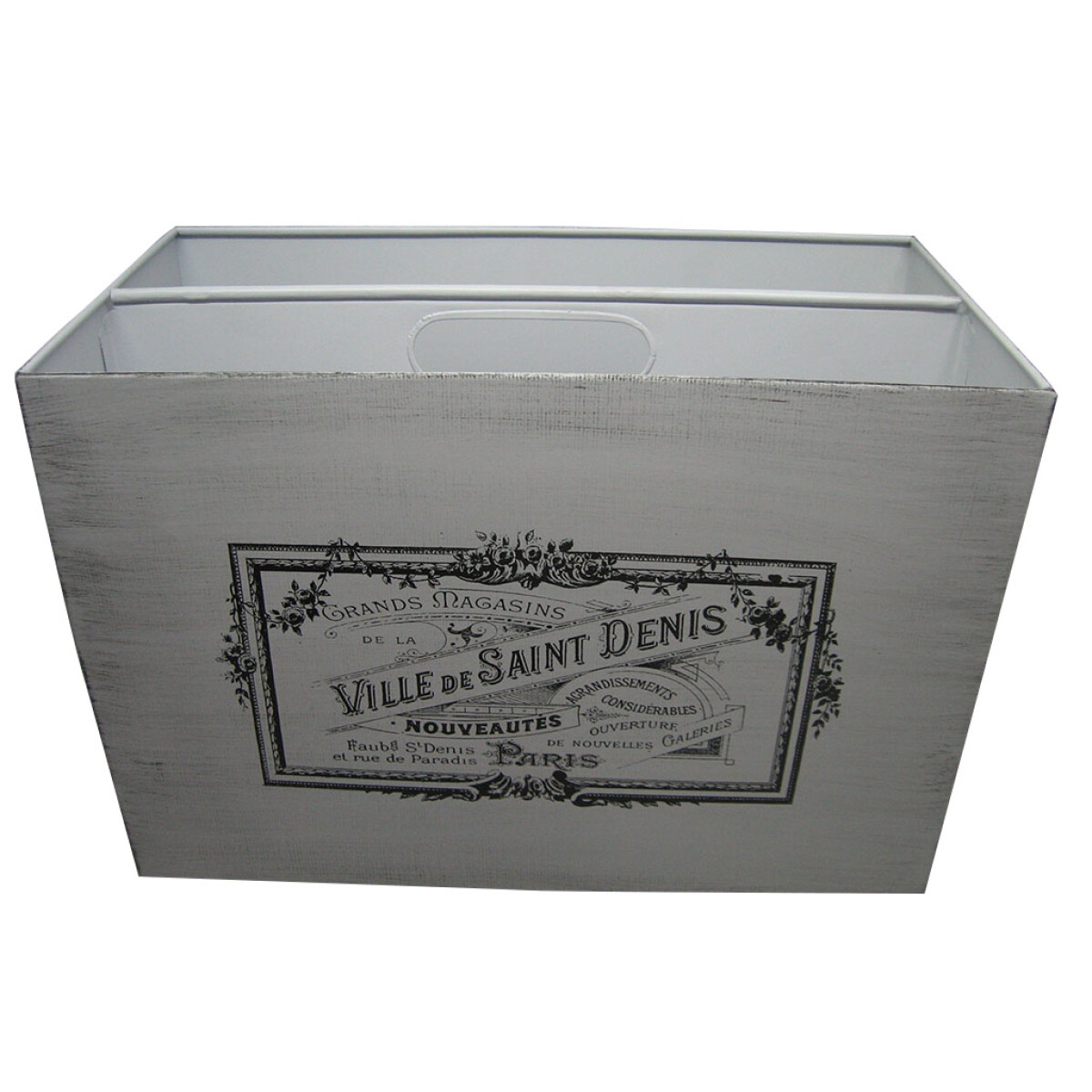 ORGANIZADOR METAL BLANCA 35X18X24CM DESIGN BRITISH 