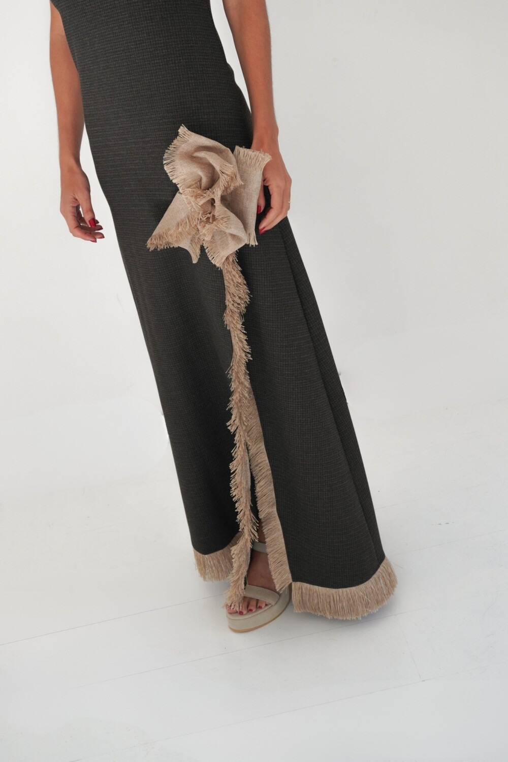 Dress Gotic Tweed Gris Oscuro