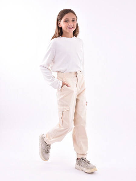 PANTALON CARGO ESTELA BEIGE