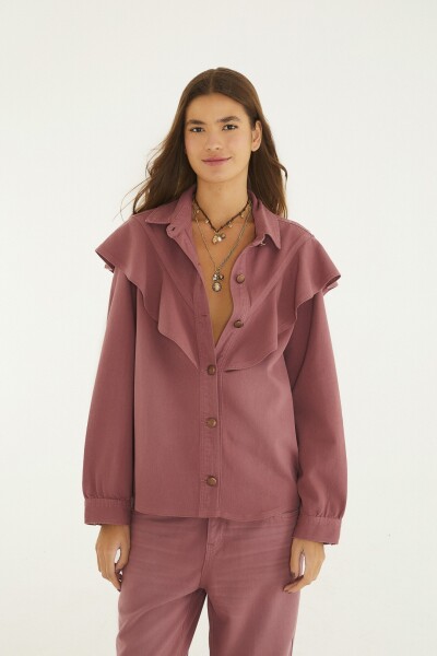 CAMISA DENIM VOLADOS Bordo