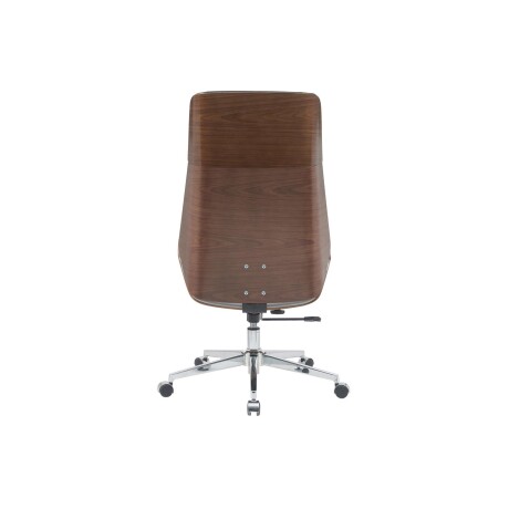 ASIENTO GERENCIAL ALTO MADERA-Y-PU GRIS ZEN