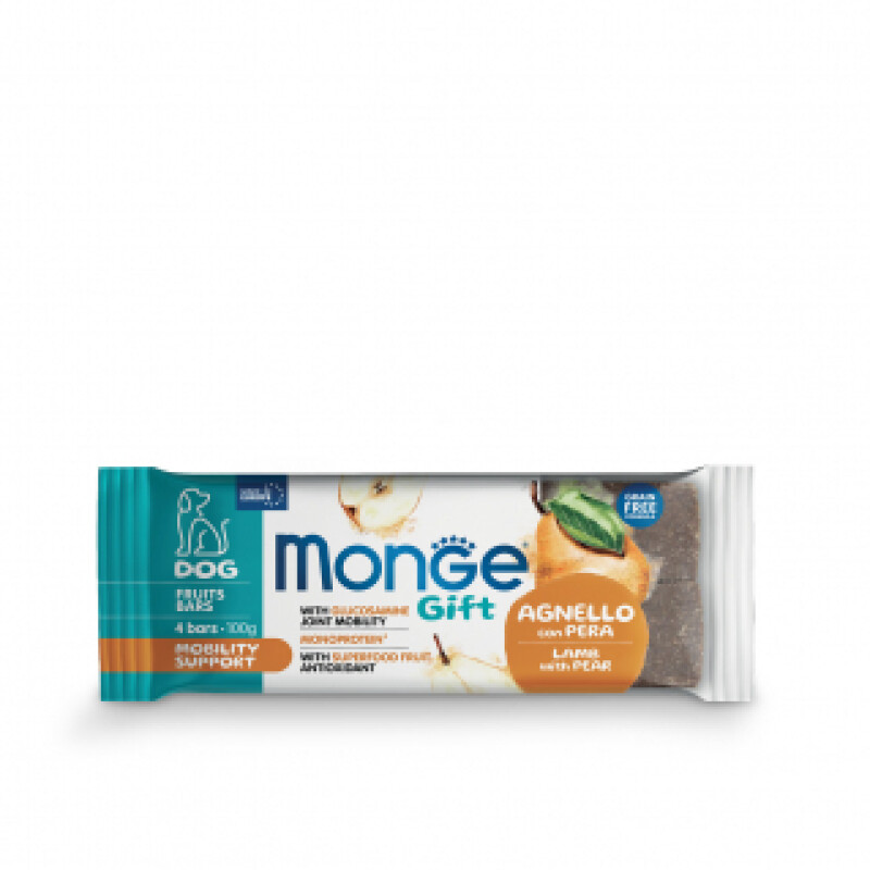 Monge Gift Fruits Bars Mobility Support x4/100grs Monge Gift Fruits Bars Mobility Support x4/100grs