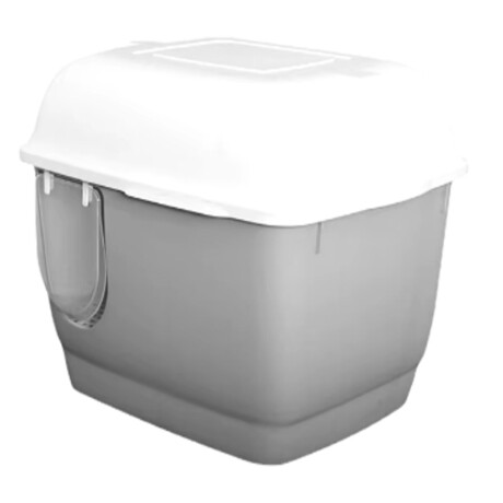 Baño Cerrado Portable Sanitario con Puerta y Pala Gatos Gris
