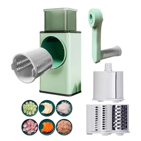 Cortador Manual Procesadora Rallador Verduras Queso Frutas Verde